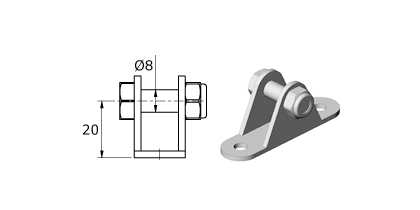 Technical drawing - Endfitting - Brackets mandrel