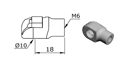 Technical drawing - Endfitting - Ballsocket