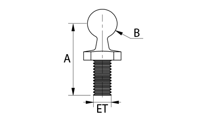 Technické kreslenie - guľový čap
